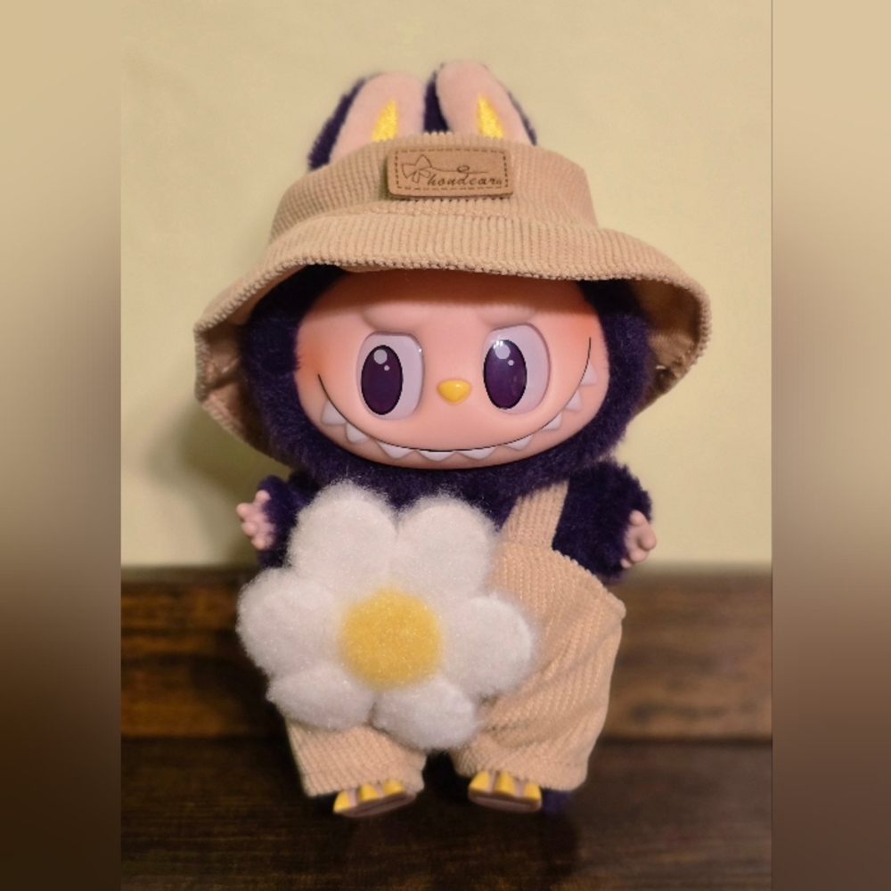 Fashion Labubu Outfit With Hat & Flower Pin NWT (Doll NOT Included)